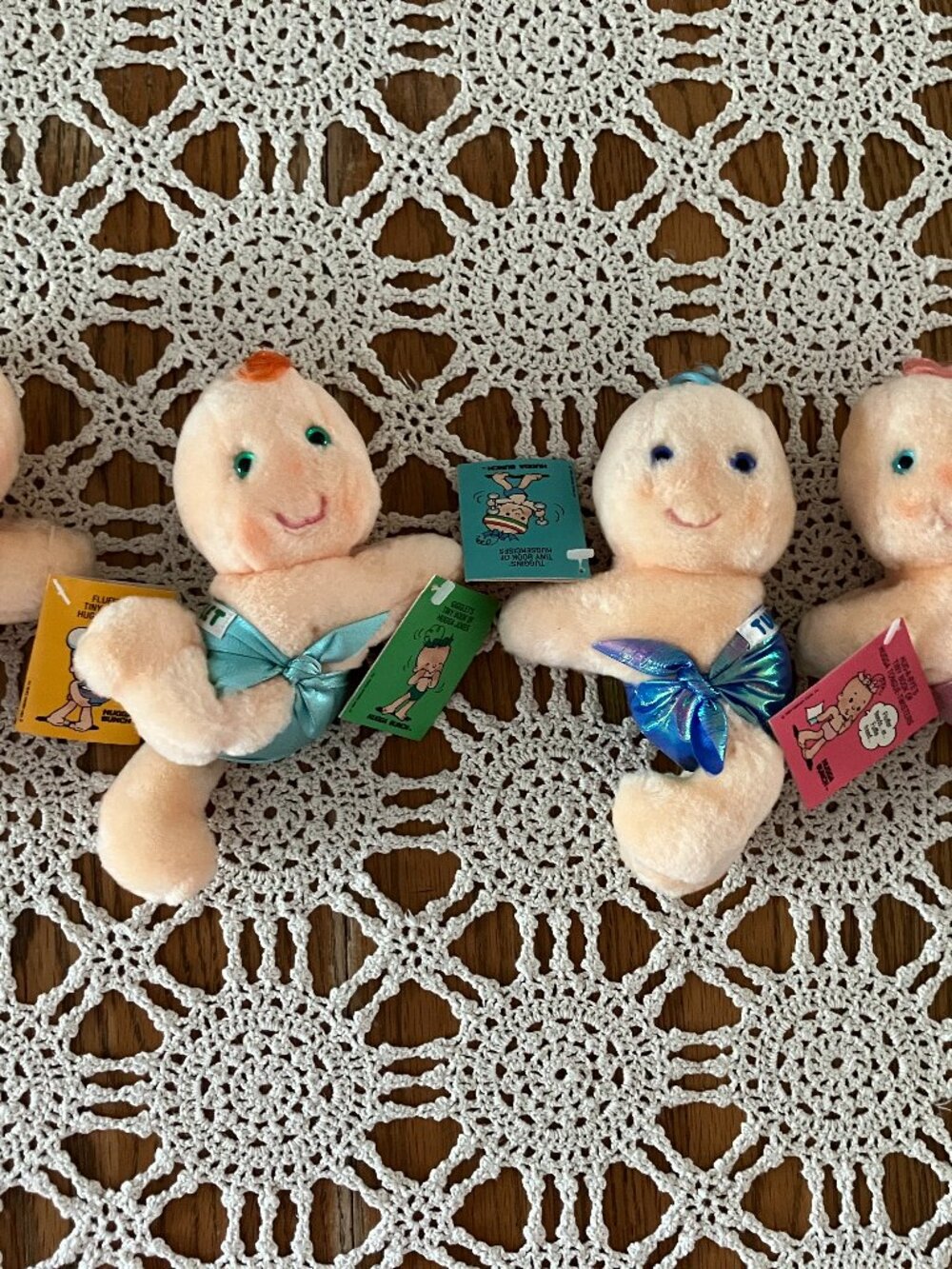 Vintage 1980’s 4 Hallmark Taco Bell Hugga Bunch Baby Plush Clip Ons